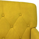 vidaXL Gombra tűzött loveseat Világos sárga 111 x 65 x 79 cm Bársony