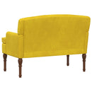 vidaXL Gombra tűzött loveseat Világos sárga 111 x 65 x 79 cm Bársony