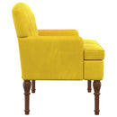vidaXL Gombra tűzött loveseat Világos sárga 111 x 65 x 79 cm Bársony