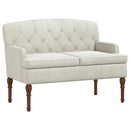 vidaXL Gombra tűzött loveseat Krémszínű 111 x 65 x 79 cm Bársony