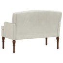 vidaXL Gombra tűzött loveseat Krémszínű 111 x 65 x 79 cm Bársony