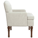 vidaXL Gombra tűzött loveseat Krémszínű 111 x 65 x 79 cm Bársony