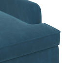 vidaXL Gombra tűzött loveseat Kék 111 x 65 x 79 cm Bársony