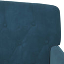 vidaXL Gombra tűzött loveseat Kék 111 x 65 x 79 cm Bársony