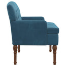 vidaXL Gombra tűzött loveseat Kék 111 x 65 x 79 cm Bársony