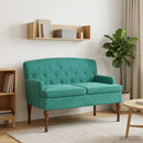 vidaXL Gombra tűzött loveseat Türkiz 111 x 65 x 79 cm Bársony