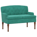 vidaXL Gombra tűzött loveseat Türkiz 111 x 65 x 79 cm Bársony