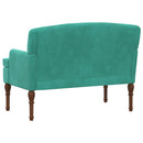 vidaXL Gombra tűzött loveseat Türkiz 111 x 65 x 79 cm Bársony