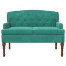 vidaXL Gombra tűzött loveseat Türkiz 111 x 65 x 79 cm Bársony