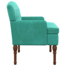 vidaXL Gombra tűzött loveseat Türkiz 111 x 65 x 79 cm Bársony