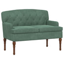 vidaXL Gombra tűzött loveseat Tengeri Zöld 111 x 65 x 79 cm Bársony