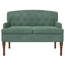 vidaXL Gombra tűzött loveseat Tengeri Zöld 111 x 65 x 79 cm Bársony