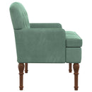 vidaXL Gombra tűzött loveseat Tengeri Zöld 111 x 65 x 79 cm Bársony