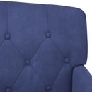 vidaXL Gombra tűzött loveseat Rendőrségi kék 111 x 65 x 79 cm Bársony