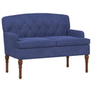 vidaXL Gombra tűzött loveseat Rendőrségi kék 111 x 65 x 79 cm Bársony