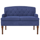 vidaXL Gombra tűzött loveseat Rendőrségi kék 111 x 65 x 79 cm Bársony