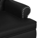 vidaXL Gombra tűzött loveseat Fekete 120 x 65 x 77 cm Műbőr