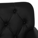 vidaXL Gombra tűzött loveseat Fekete 120 x 65 x 77 cm Műbőr