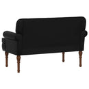 vidaXL Gombra tűzött loveseat Fekete 120 x 65 x 77 cm Műbőr