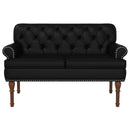 vidaXL Gombra tűzött loveseat Fekete 120 x 65 x 77 cm Műbőr