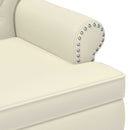 vidaXL Gombra tűzött loveseat Krémszínű 120 x 65 x 77 cm Műbőr