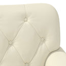 vidaXL Gombra tűzött loveseat Krémszínű 120 x 65 x 77 cm Műbőr