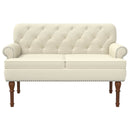 vidaXL Gombra tűzött loveseat Krémszínű 120 x 65 x 77 cm Műbőr