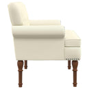 vidaXL Gombra tűzött loveseat Krémszínű 120 x 65 x 77 cm Műbőr