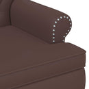 vidaXL Gombra tűzött loveseat Barna 120 x 65 x 77 cm Műbőr