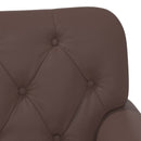 vidaXL Gombra tűzött loveseat Barna 120 x 65 x 77 cm Műbőr