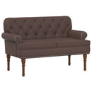 vidaXL Gombra tűzött loveseat Barna 120 x 65 x 77 cm Műbőr