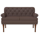vidaXL Gombra tűzött loveseat Barna 120 x 65 x 77 cm Műbőr