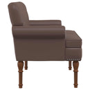 vidaXL Gombra tűzött loveseat Barna 120 x 65 x 77 cm Műbőr