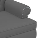 vidaXL Gombra tűzött loveseat Szürke 120 x 65 x 77 cm Műbőr