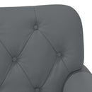vidaXL Gombra tűzött loveseat Szürke 120 x 65 x 77 cm Műbőr