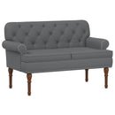 vidaXL Gombra tűzött loveseat Szürke 120 x 65 x 77 cm Műbőr