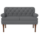 vidaXL Gombra tűzött loveseat Szürke 120 x 65 x 77 cm Műbőr