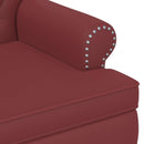 vidaXL Gombra tűzött loveseat Bordó 120 x 65 x 77 cm Műbőr