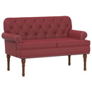 vidaXL Gombra tűzött loveseat Bordó 120 x 65 x 77 cm Műbőr