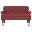 vidaXL Gombra tűzött loveseat Bordó 120 x 65 x 77 cm Műbőr