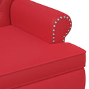 vidaXL Gombra tűzött loveseat Piros 120 x 65 x 77 cm Műbőr