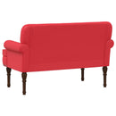 vidaXL Gombra tűzött loveseat Piros 120 x 65 x 77 cm Műbőr