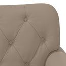 vidaXL Gombra tűzött loveseat Cappuccino 120 x 65 x 77 cm Műbőr