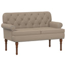 vidaXL Gombra tűzött loveseat Cappuccino 120 x 65 x 77 cm Műbőr