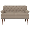 vidaXL Gombra tűzött loveseat Cappuccino 120 x 65 x 77 cm Műbőr