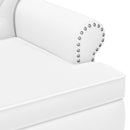 vidaXL Gombra tűzött loveseat Fehér 120 x 65 x 77 cm Műbőr