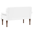 vidaXL Gombra tűzött loveseat Fehér 120 x 65 x 77 cm Műbőr