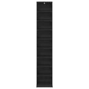 vidaXL CD szekrény Fekete Tölgy 33 x 23,5 x 175 cm Szerelt Fa