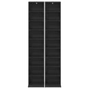 vidaXL CD szekrény 2 db Fekete Tölgy 33 x 23,5 x 175 cm Szerelt Fa
