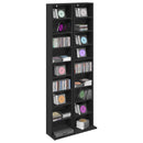 vidaXL CD szekrény 2 db Fekete Tölgy 33 x 23,5 x 175 cm Szerelt Fa